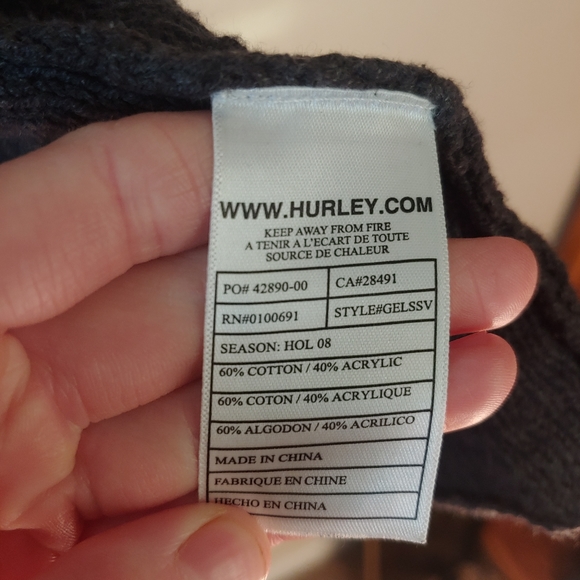 Hurley Knit Sweater Jacket - Picture 2 of 5